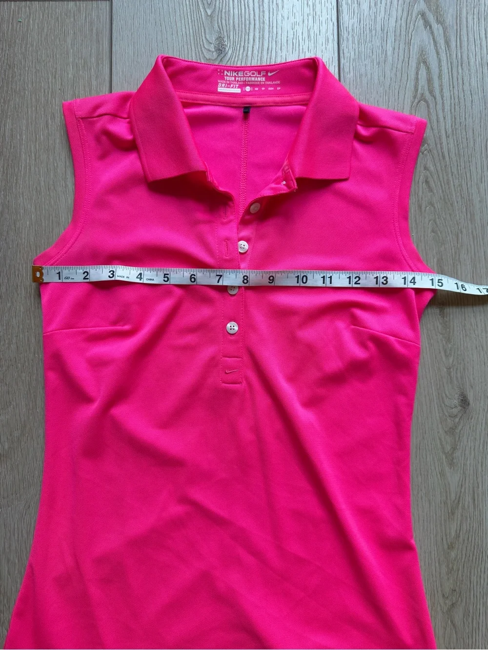 Nike Golf Tour Performance Sleeveless Golf Polo Tank Top in Bright Hot Pink XS